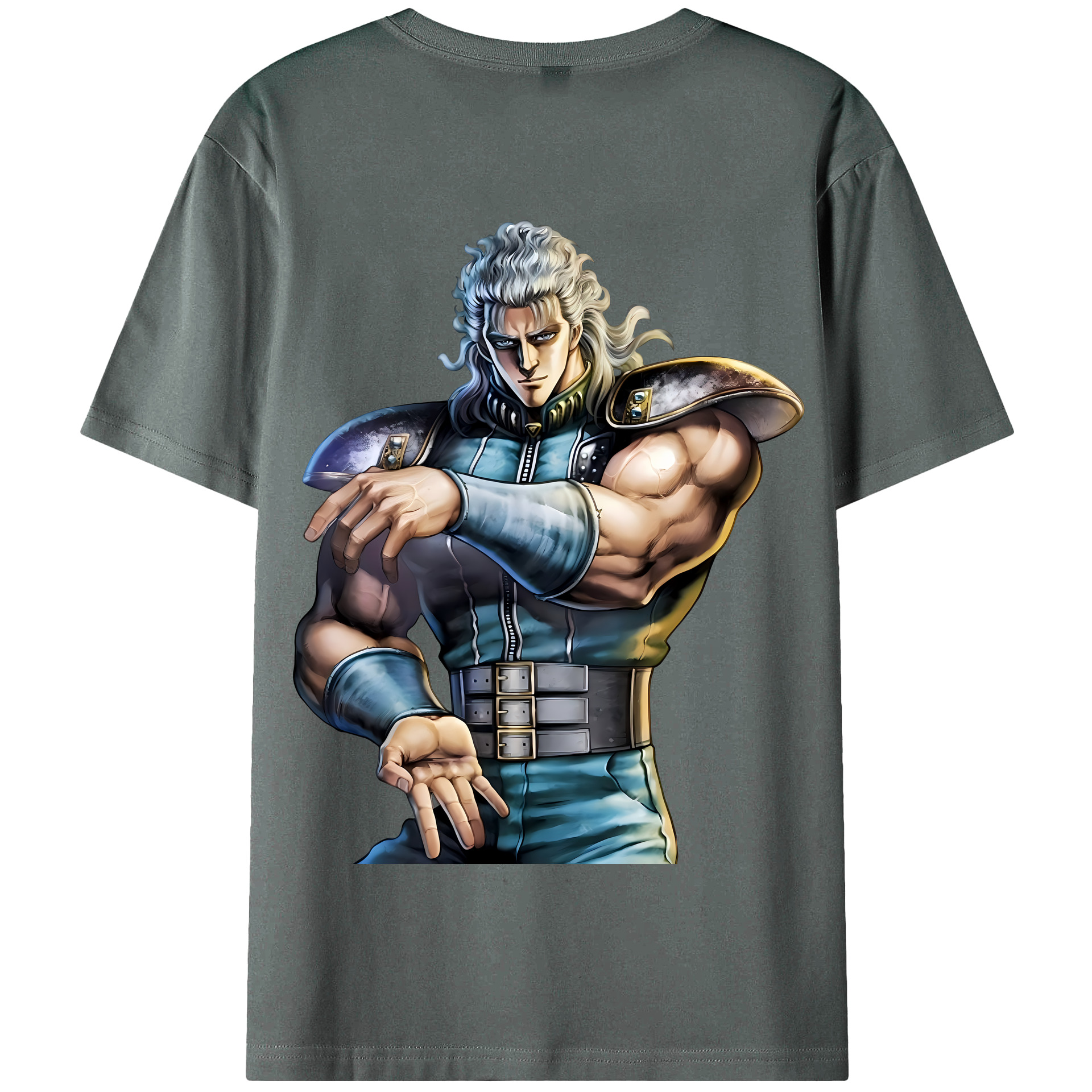 （画像用） 北斗の拳 Fist of the North Star 綿100％半袖Tシャツ（背面プリント）
